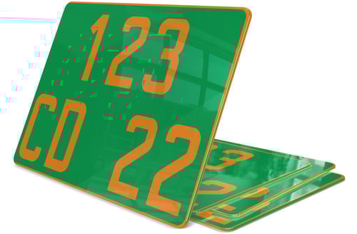 Plaque immatriculation diplomatique Arrière 4x4 27,5x20