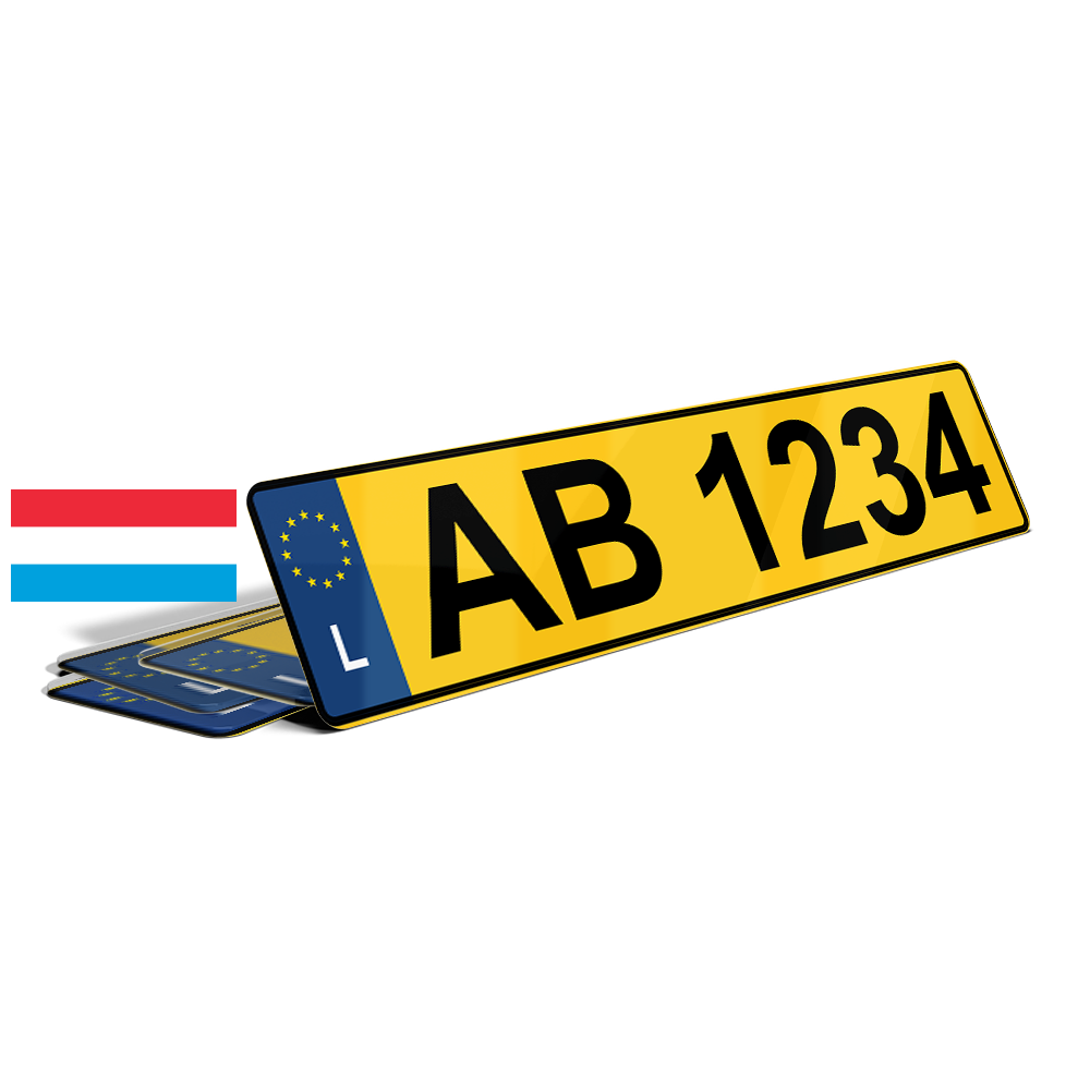 Plaque immatriculation 52x11 Luxembourg Plaque Immat