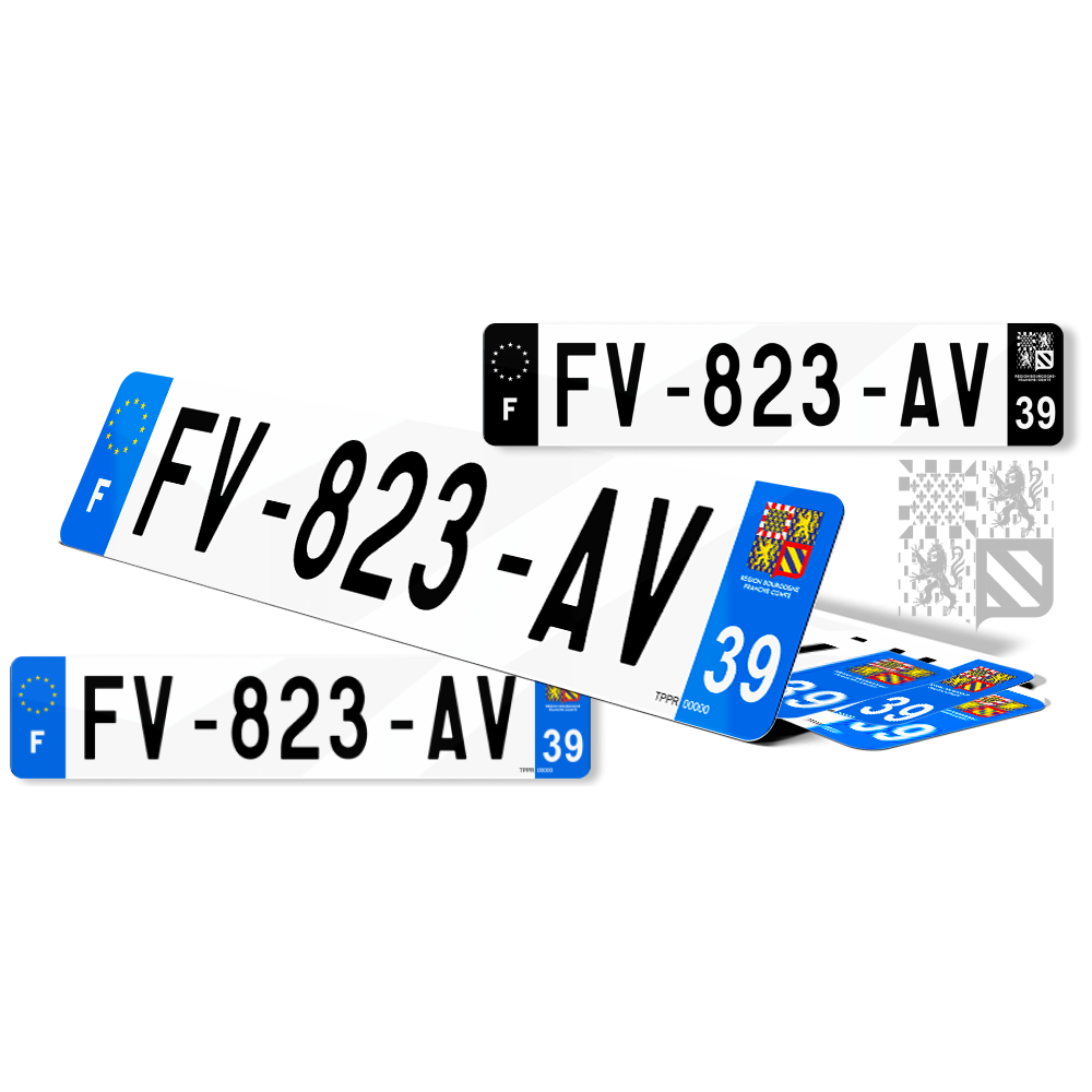 Plaque d'immatriculation Jura 39 en 3 clics Plaque Immat