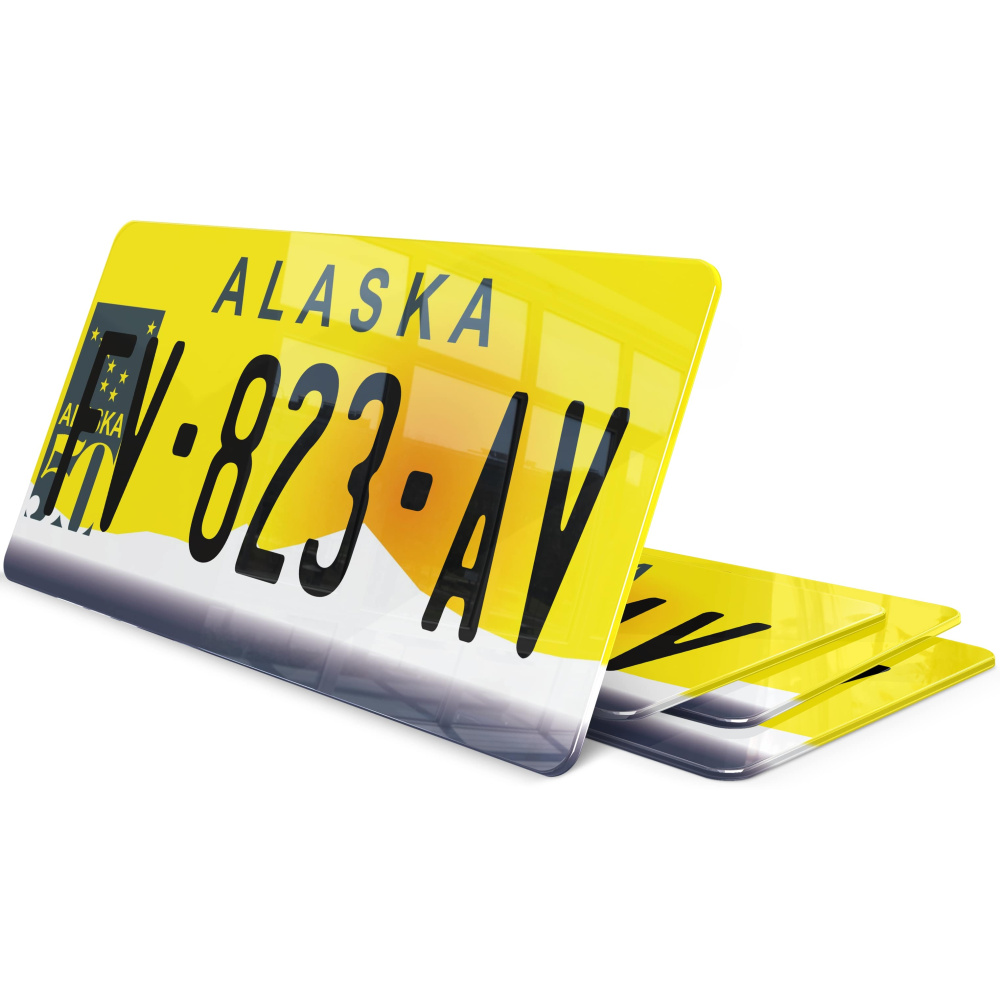 Plaque D’immatriculation Américaine Alaska C02 – Métal 30x15cm – Look Vintage Pour Votre Customisation