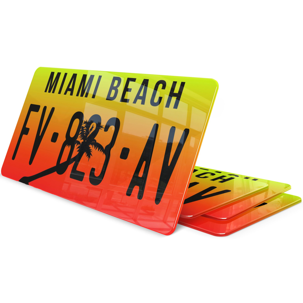 Plaque immatriculation Miami Beach USA 30x15cm Plaque Immat