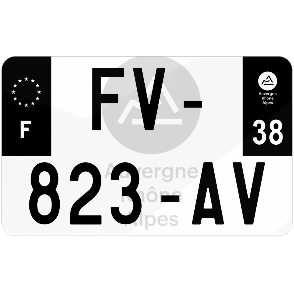 Lot De 3 Stickers Style Plaque Immatriculation - Thème Isère 38 - Pour Auto Et Moto - Neuf