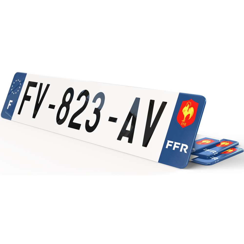 Plaque immatriculation France Rugby FFR Plaque Immat