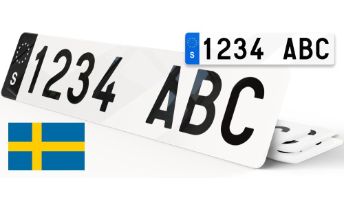 Plaque immatriculation Suède