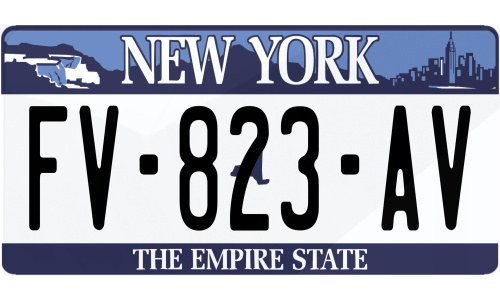 Plaque immatriculation New York 2 USA 30x15cm