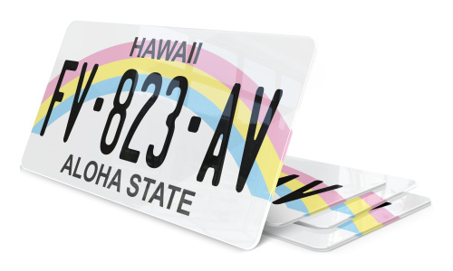 Plaque immatriculation Hawaii Aloha USA 30x15cm