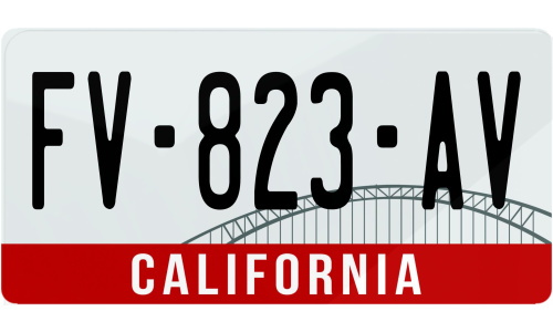 Plaque immatriculation California 2 USA 30x15cm