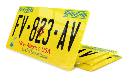 Plaque immatriculation Nouveau Mexique 2 USA 30x15