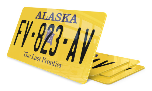 Plaque immatriculation Alaska The Last Frontier USA 30x15