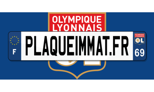 Plaque immatriculation Olympique Lyonnais