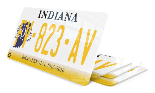 Plaque immatriculation Indiana Bicentennial USA 30x15