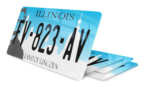 Plaque immatriculation Illinois Land of Lincoln USA 30x15