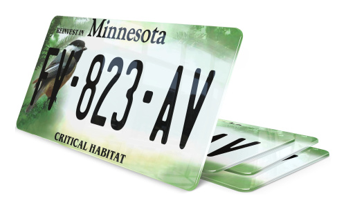 Plaque immatriculation Minnesota Critical Habitat USA 30x15