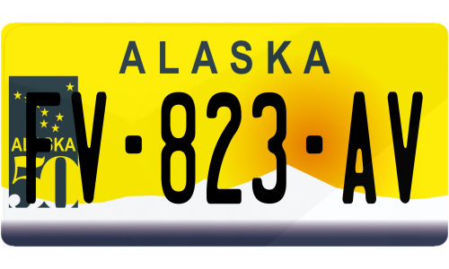 Plaque immatriculation Alaska 2 USA 30x15cm