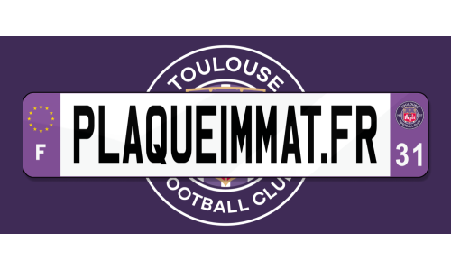 Plaque immatriculation Toulouse FC