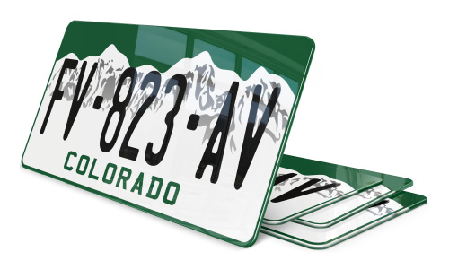 Plaque immatriculation Colorado USA 30x15