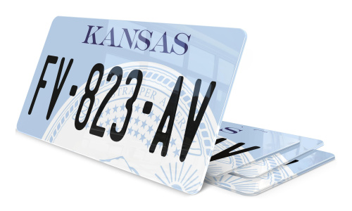 Plaque immatriculation Kansas 2 USA 30x15
