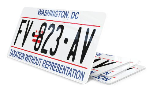 Plaque immatriculation Washington DC USA 30x15