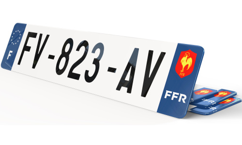 Plaque immatriculation France Rugby FFR