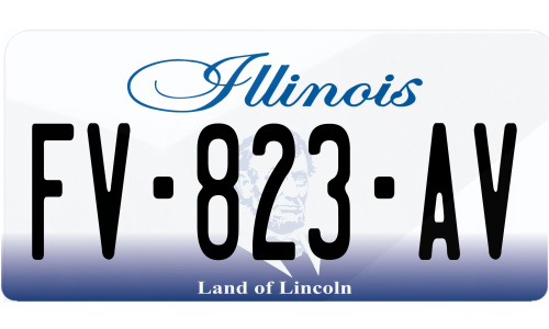 Plaque immatriculation Illinois USA 30x15cm
