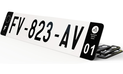 Plaque immatriculation SUV Avant Noire