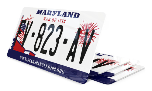 Plaque immatriculation Maryland 1812 USA 30x15
