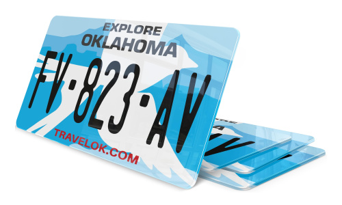 Plaque immatriculation Oklahoma USA 30x15