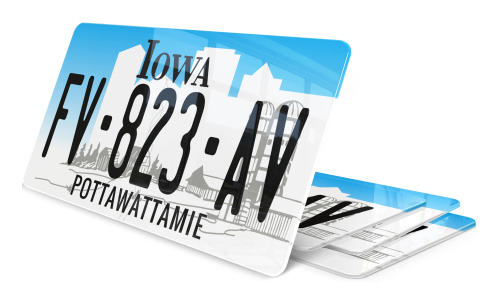 Plaque immatriculation Iowa USA 30x15