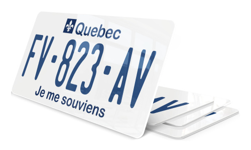 Plaque immatriculation Quebec je me souviens USA 30x15
