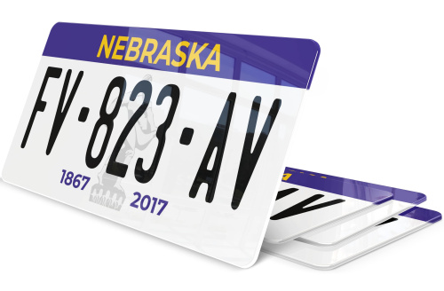 Plaque immatriculation Nebraska 2 USA 30x15