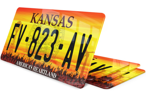 Plaque immatriculation Kansas USA 30x15