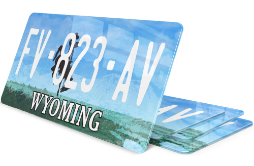 Plaque immatriculation Wyoming USA 30x15