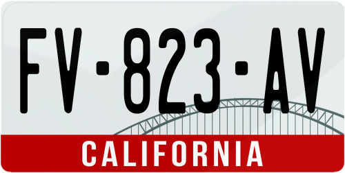 Plaque immatriculation California 2 USA 30x15cm