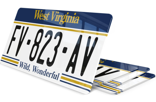 Plaque immatriculation Virginie de l'ouest USA 30x15