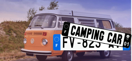 Plaque immatriculation Camping Car