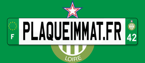 Plaque immatriculation Saint-Etienne
