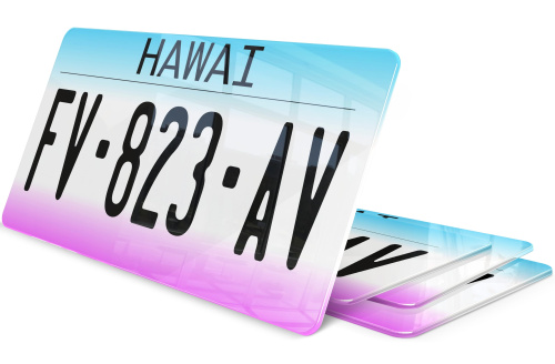Plaque immatriculation Hawai USA 30x15cm