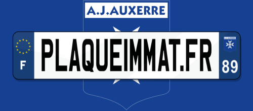Plaque immatriculation Auxerre