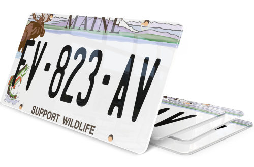 Plaque immatriculation Maine Support Wildlife USA 30x15