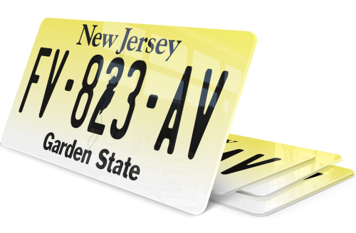 Plaque immatriculation New Jersey USA 30x15