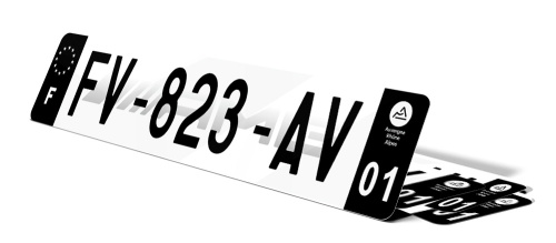 Plaque immatriculation Mercedes AMG