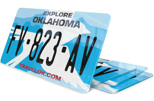 Plaque immatriculation Oklahoma USA 30x15