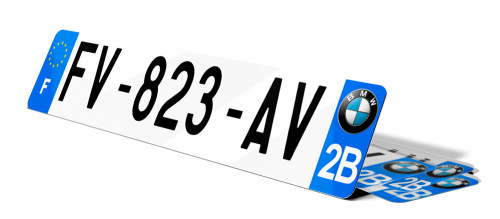 Plaque d'immatriculation BMW