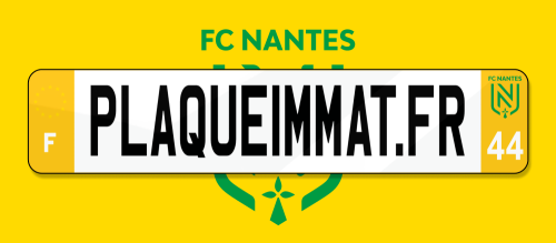 Plaque immatriculation FC Nantes